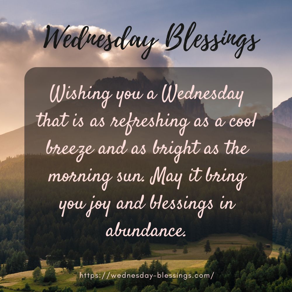 Cute Happy Wednesday blessings with sun and morning blessings