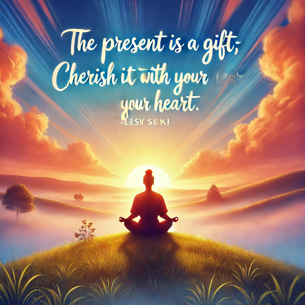 The present is a gift; cherish it with all your heart.