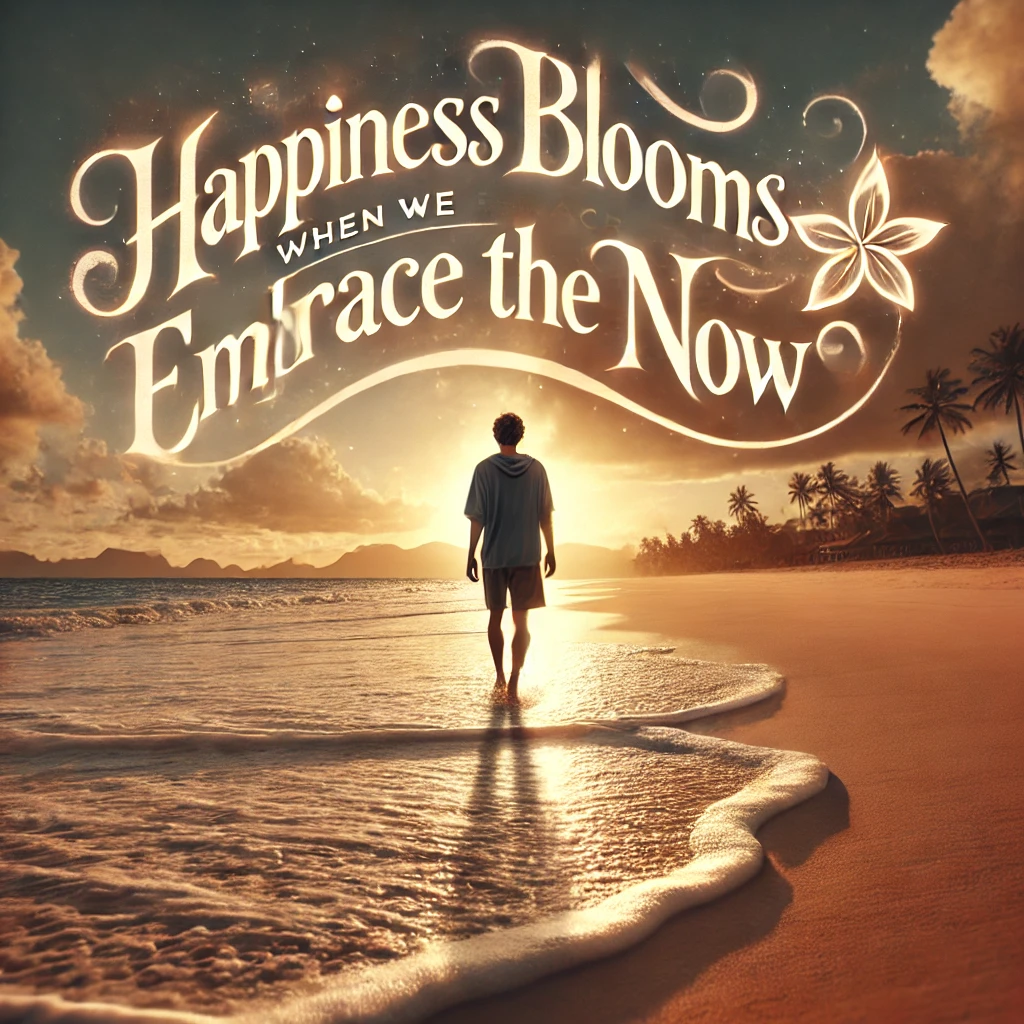 Happiness blooms when we embrace the now